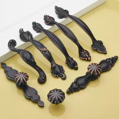 American antique overall cabinet wardrobe handle Cabinet door drawer door handle Modern simple European single hole small handle