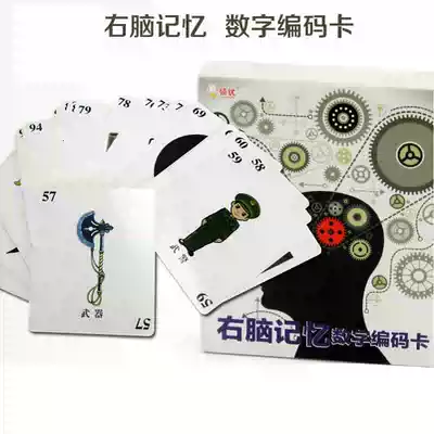 Adult right brain whole brain development training teaching aids Right brain memory training Digital coding PI memory