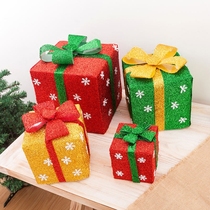 Christmas decorations gift box Christmas supplies gift box window scene decoration snowflake gift box