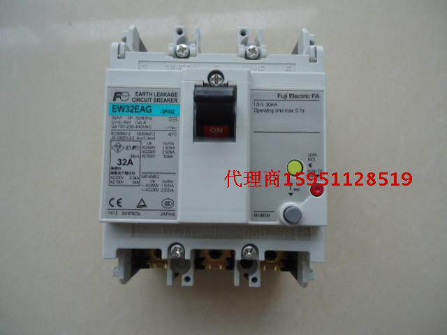 (Original) Fuji original leakage circuit breaker leakage switch EW32EAG-3P032B 3P 32A