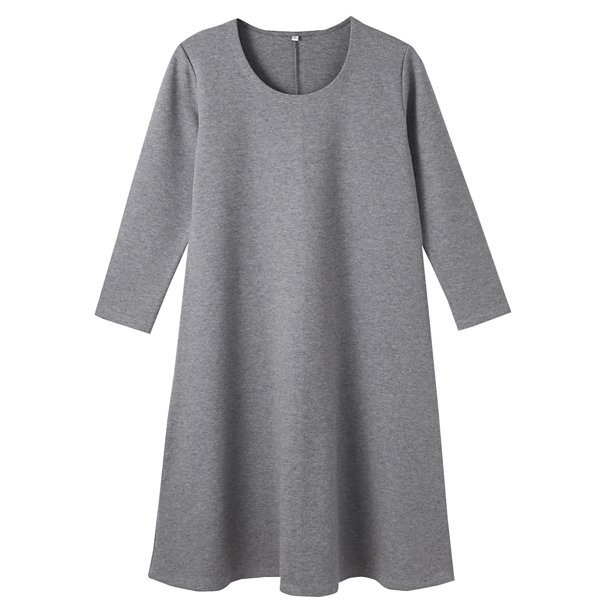 无印良品 MUJI 女式 棉双层编织长袖喇叭形连衣裙