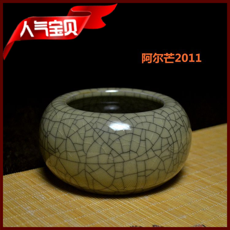 Double 11 Longquan Celadon creative simple calamus flower fleshy flowerpot Antique kiln Black line glazed cloud Bamboo basin Special offer