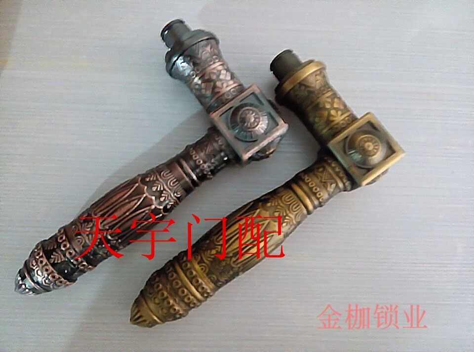 Zinc Alloy Red Ancient Bronze Handle Handle Handle Handle Door Handle Entrance Door Handle Lock Body Lock Core Brass