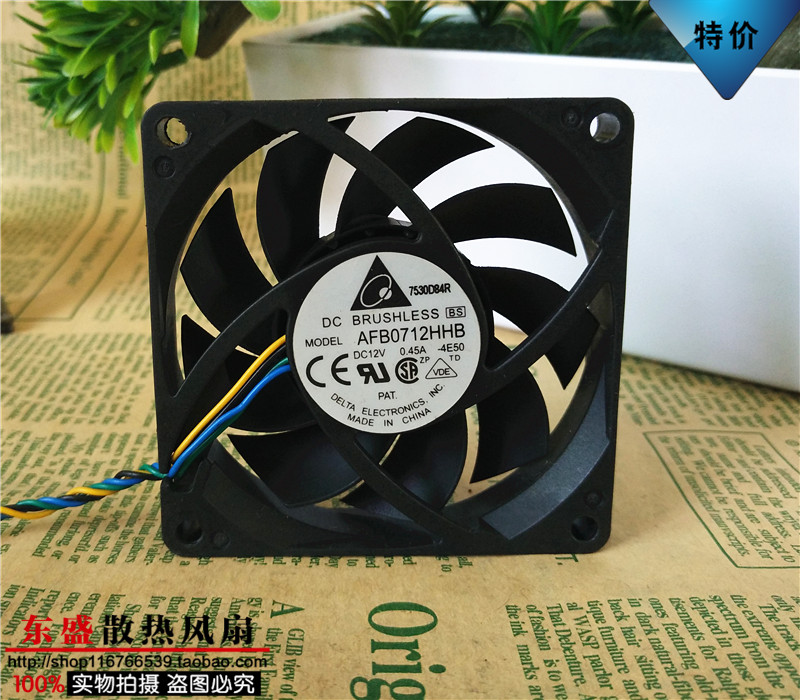 Original Delta AFB0712HHB 0 45a AMD CPU Heatsink 7015 4 Pin PWM Fan