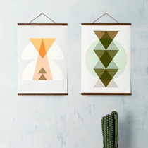 EBT Nordic] Denmark imported ferm living decorative painting oak frame hanging easel