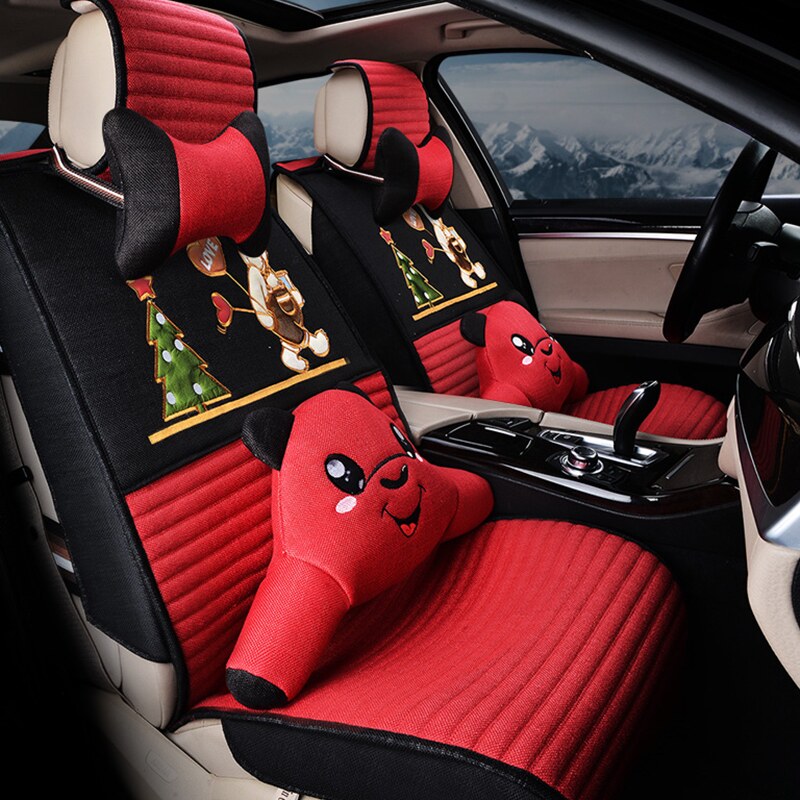 汽车座套卡通座垫四季通用汽车坐垫女新款东风雪铁龙凯旋世嘉两厢