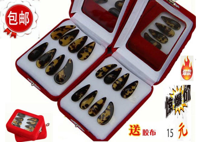 Guzheng Nail Groove Imitation Natural Guzheng Fake Nails Large Size 8 Only Box Fit RMB15  Send Rubberized Fabric