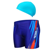 Quần bơi nam Boxer quần bơi kích thước lớn chuyên nghiệp nhanh khô thời trang in kỹ thuật số thoải mái suối nước nóng quần bơi mũ - Nam bơi đầm đồ bơi nam