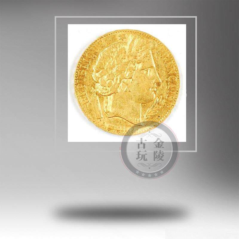 UNC 1851 French Gold Coin One 6 45g Gold AU53