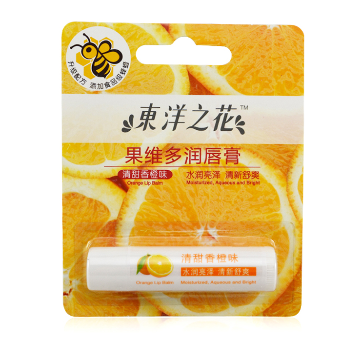 东洋之花果维多润唇膏4.2g香橙补水保湿滋润秋冬防唇裂化妆品女