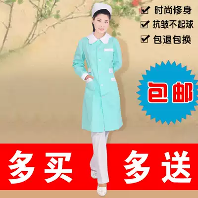 New Nightingale Nurse Clothing Winter Dress Long Sleeve Round Neck Pharmacy Work Clothes ND-004