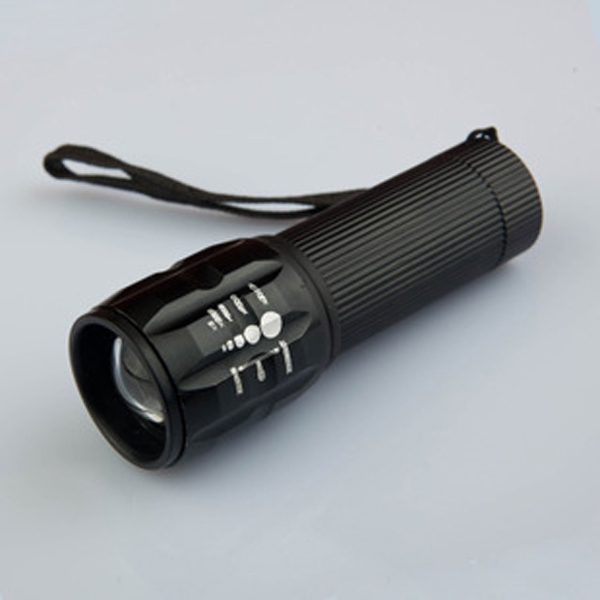 Three-speed lumen zoom flashlight Telescopic focus flashlight Strong light LED flashlight