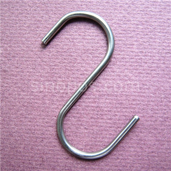 Factory direct sales store supermarket supplies Stainless steel S-shaped hook double-headed hook poster price tag hook
