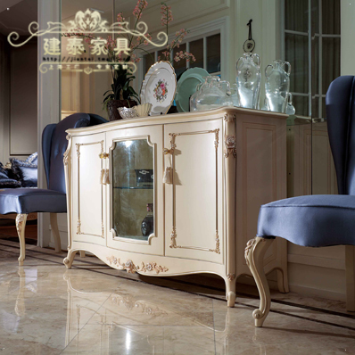 建泰法式实木柜玻璃门餐边柜kk073