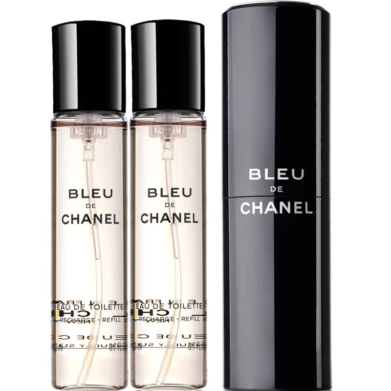 Chanel/香奈儿蔚蓝男士淡香水旅行装 20ml *3 2支补充装便携香氛