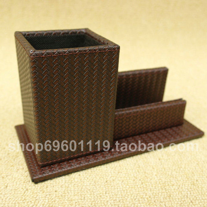 Pattern leather multifunction pen pen card card desktop to accommodate fashion creative office business gift