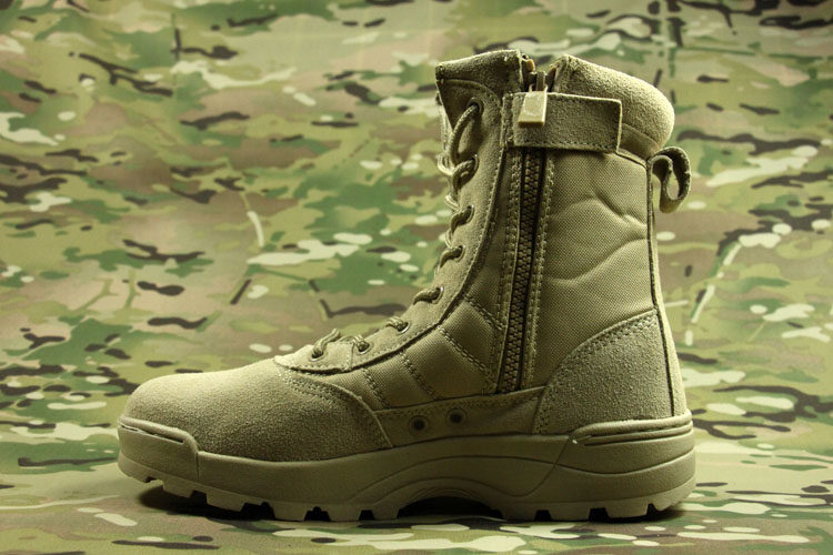 Sand High Cylinder Tactical Boot Side Pull Chain Military Mini Boot Desert Boots 2nd Floor Leather With After Sale Three Packs