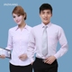 Quần yếm trong áo liền quần thế kỷ 21 cơ quan bất động sản cơ quan bảo hộ lao động áo sơ mi trắng chuyên nghiệp sơ mi cộc tay Áo sơ mi