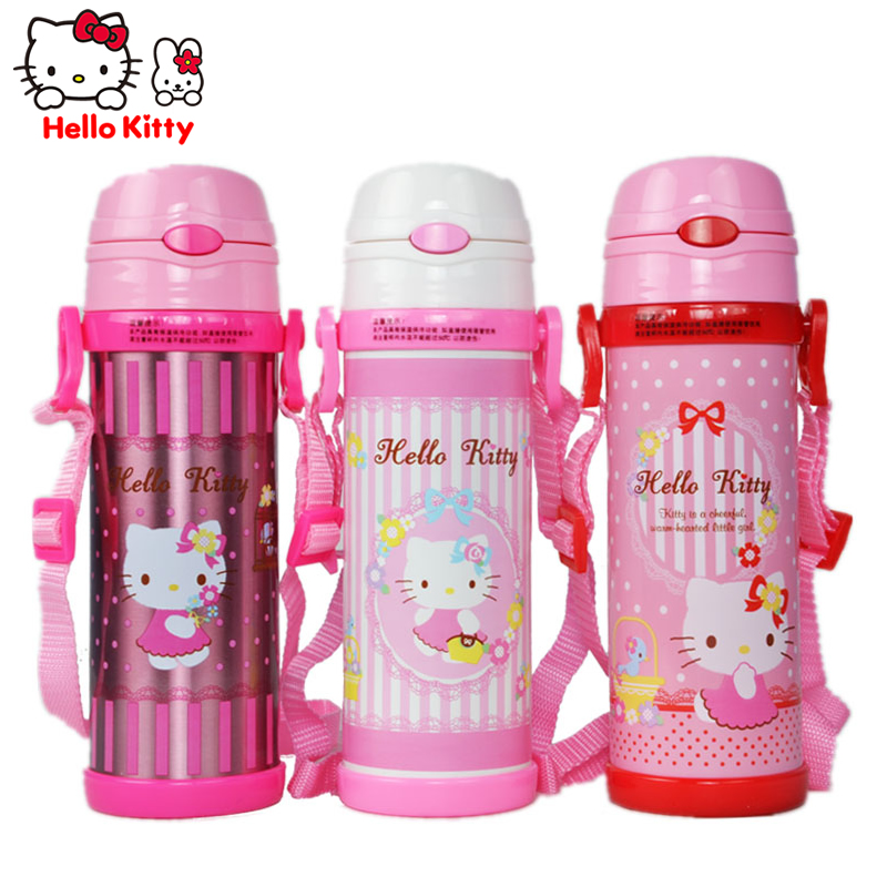 hellokitty儿童保温杯女可爱杯子学生水壶不锈钢直身杯保温壶3647