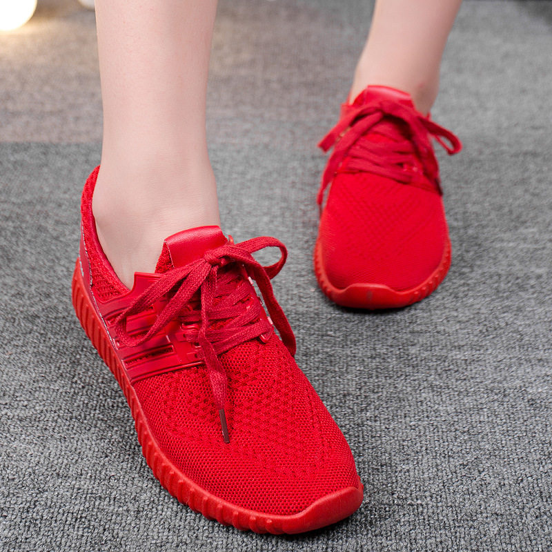 Pop Small Red Shoes Exploits Sports Casual Shoes Han Edition Women Tide Shoes Popcorn Breathable Mesh Fabric Coconut Shoes Men's Shoes