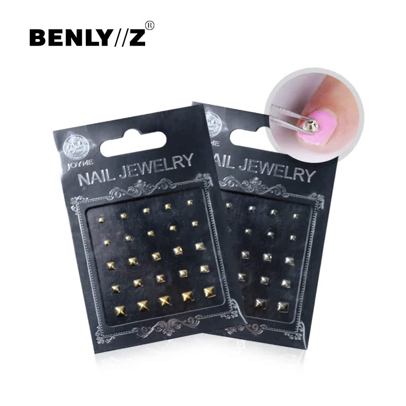 Benly||Z奔利平底钻 金银铆钉 美甲饰品 自带背胶 DIY饰品