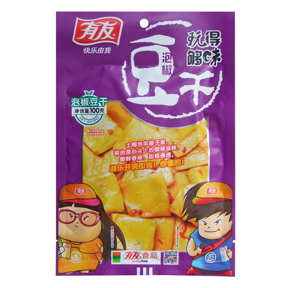 【天猫超市】有友 泡椒豆干 100g 正宗重庆味道 特产零食小吃