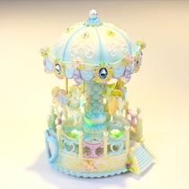 Lantern carousel music box Music Box Music Box ornaments up and down glowing creative Tanabata gift for girls