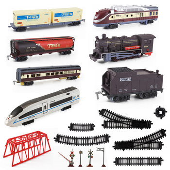 Large electric simulated train toy track model