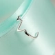 Thiết kế đơn giản nhẫn 925 sterling bạc mở tim sáng tạo nhịp tim ECG quý cô quà tặng ngày Valentine nhẫn vàng 24k Nhẫn