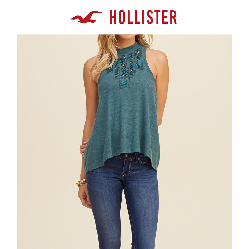 Hollister 带有金属饰片的企领上衣 女 104325