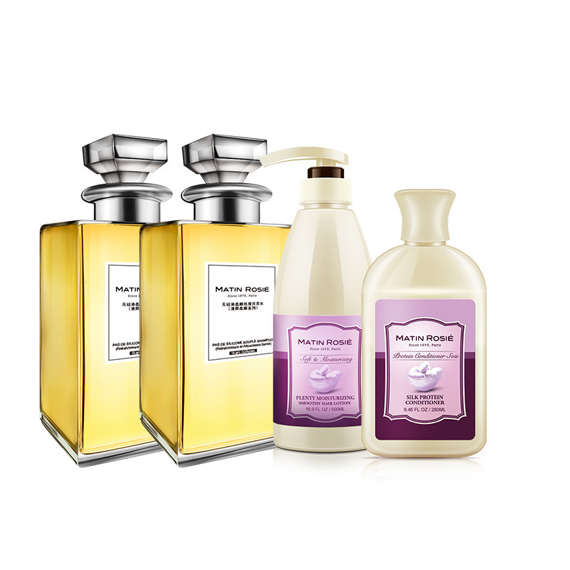 无硅油柔顺丰盈洗发水(中干性发质)+蚕丝蛋白护发素+30秒奇迹发膜