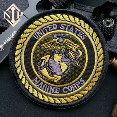 NIP army fan 3D three-dimensional embroidery personality velcro tactical backpack Morale chapter Marine Corps round armband