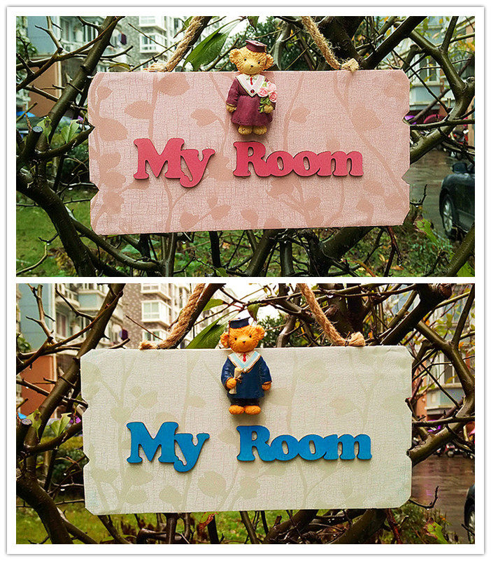 Reading Lang can customize the kindergarten door card Creative Home Residence Decoration list Personality Room Doorplate Wall-mounted Hanging Decoration