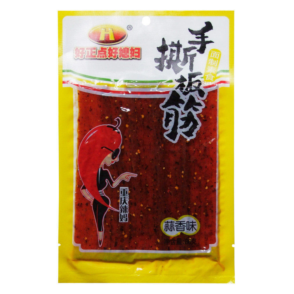 【天猫超市】好正点好媳妇手撕板筋蒜香味80g 面制素食辣条