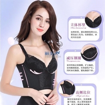 Long bra Shapewear gathered sub-breast underwear Soft rims Two-in-one long bra 10-breasted stomach bra