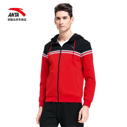安踏男装运动外套 2016春季新款官方正品针织运动服上衣15617711