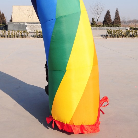 Bogenöffnung aufblasbare sechsfarbige Tür Regenbogentür Hochzeit Kinderfeier Requisiten aufblasbares Modell 8/10 Meter Ventilator