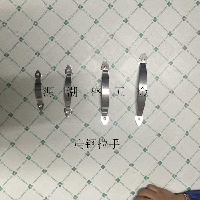 304 Drawer handle Cabinet door handle Surface mounted flat steel simple handle Metal box Stainless steel flat steel handle