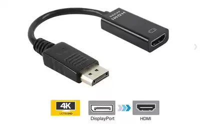 DP to HDMI cable 2K*4K Displayport to HDMI cable Large DP interface to HDMI HD adapter cable