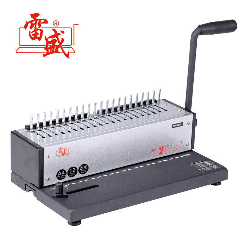  Ryin SD-1201 Rubber Band Clip Comb Style Bookbinding Machine 21 Hole Punching Machine Manufacturer Direct Sales
