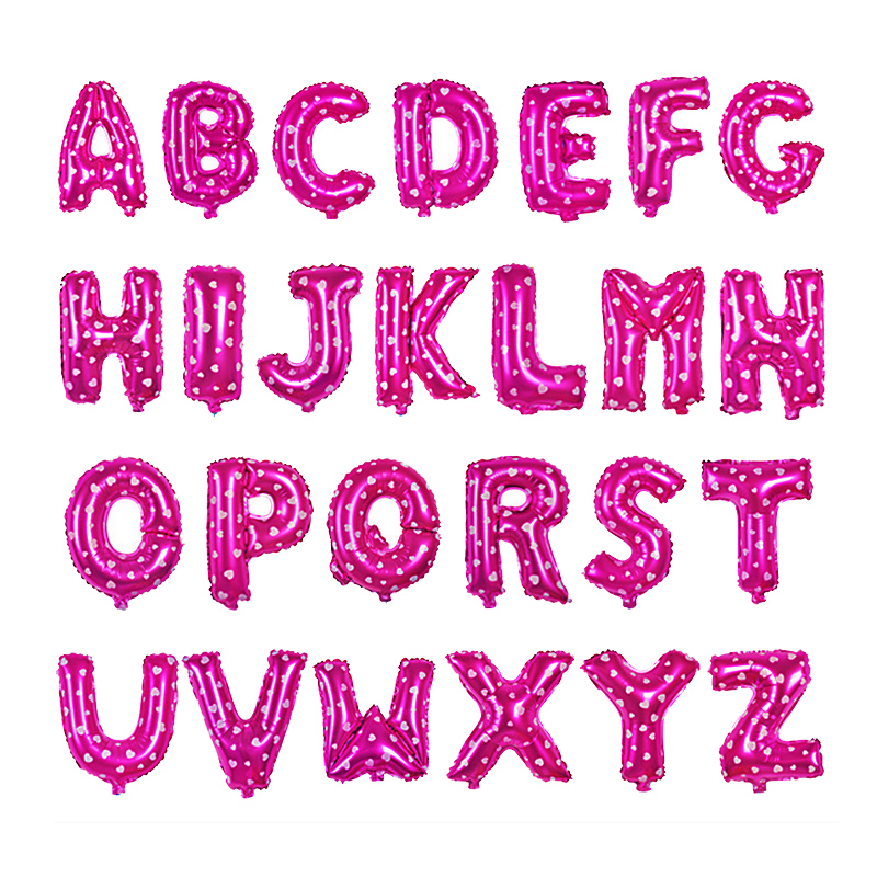 18 inch 35cm pink aluminum film letter balloon baby birthday package party background decoration