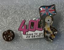 London 2012 Olympic Games Badge Official Badge Countdown 400 Days Mascot Badge