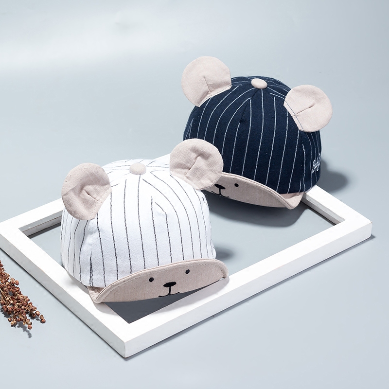 Baby hat spring and autumn thin section peaked cap one-year-old boy baby spring cute super cute toddler baseball cap soft brim