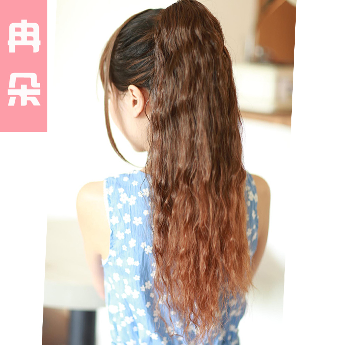 包快递亏本冉朵夹式玉米烫假发马尾爪夹女生微卷波浪马尾
