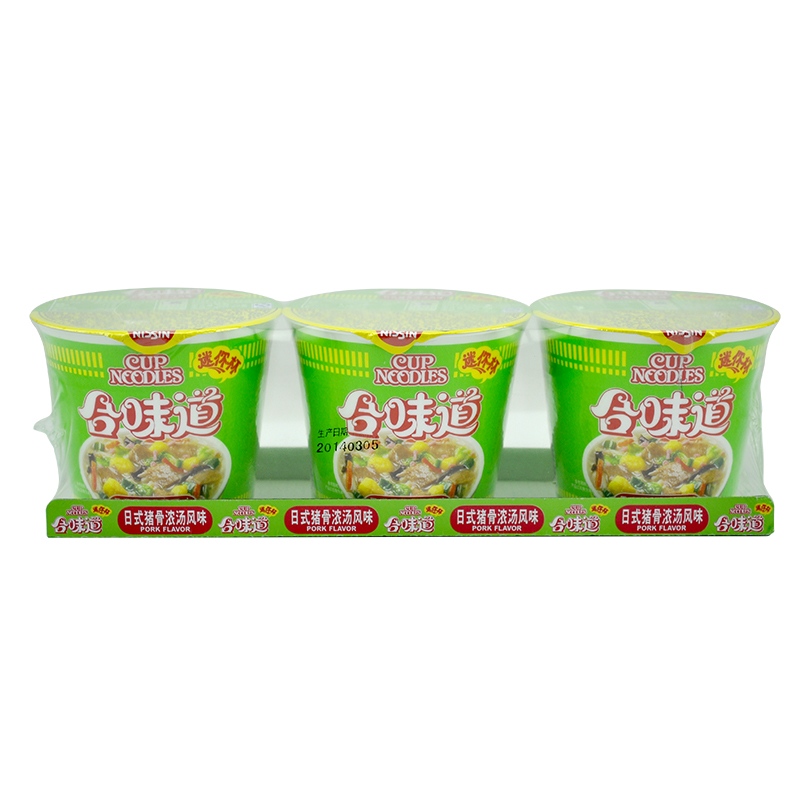 【天猫超市】日清合味道日式猪骨浓汤风味方便面57g*3杯 宅人必备