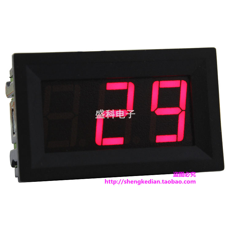 3 digits 0 56 digital display Celsius thermometer T27D -30~ 70℃ 12V thermometer with monitor