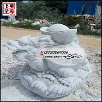 Stone carving dragon head tortoise water jet Merchants Town mansion Residence Green Stone Turtle Hans White Jade Dragon Turtle Camel Stone Dragon Turtle Back Letterback Lettering