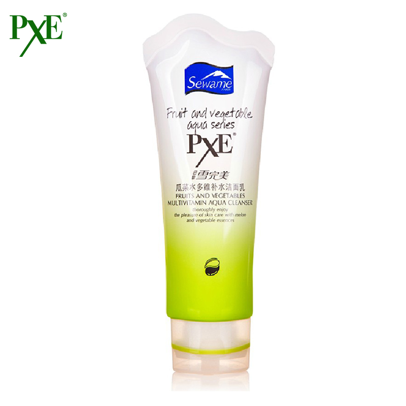 PXE雪完美瓜菜水多维补水洁面乳100g 深层清洁洗面奶男女保湿控油