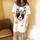 Puppy in nightdress lỏng tay áo ngắn ngọt ngào dễ thương sinh viên đồ ngủ nữ mùa hè bông hoạt hình kích thước lớn váy ngủ đồ ngủ gợi cảm Đêm đầm