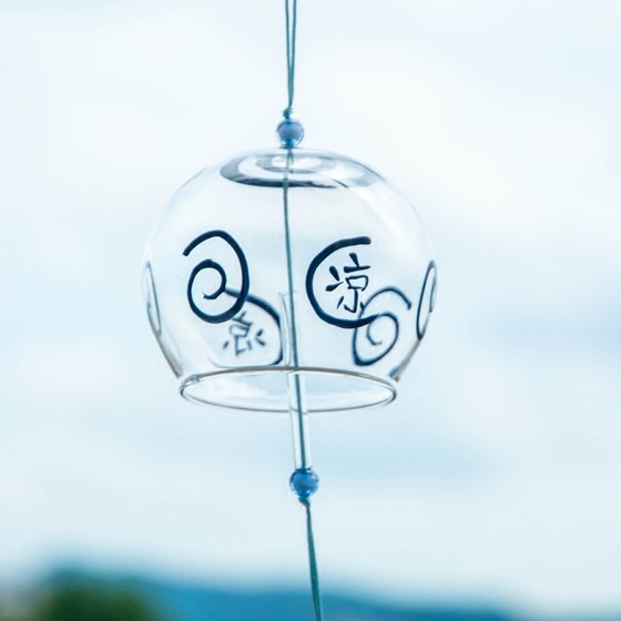 Japanese-style glass wind chime ornaments creative home Edo and wind chimes graduation pendant birthday gift variety